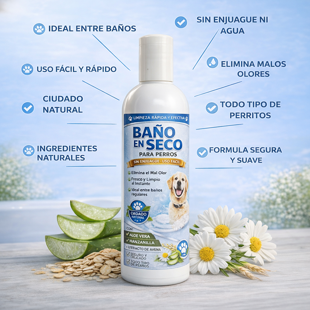 BAÑO EN SECO PARA PERROS🐶